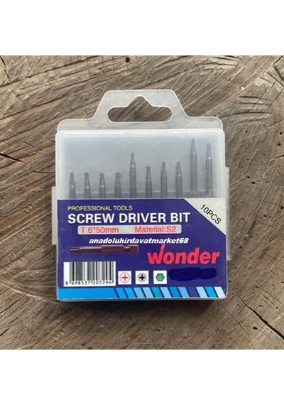 Wonder İmpact Pro Tork6 Mıknatıslı Tork Uç Seti Tork Uç Takımı T6mm 10pcs Matkap Ucu