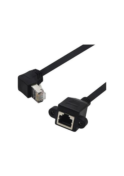 90 Derece Rj45 Uzatma Kablosu 0.5 Metre 90 Derece İnternet Uzatma Kablosu