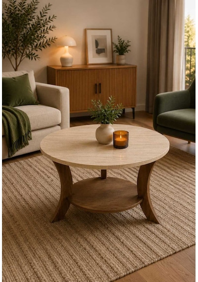 Orta Sehpa Traverten Desen Ceviz 75 Cm Çap - Mdf Ayak 46 Cm Yükseklik Modern Orta Sehpa Ceviz Traverten Traverten - Ceviz Orta Sehpa Traverten Desen Ceviz 75 Cm Çap - Mdf Ayak 46 Cm Yükseklik Modern Orta Sehpa Ceviz Traverten Traverten - Ceviz