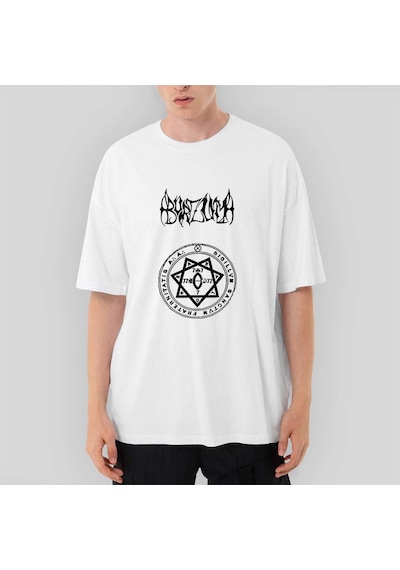 Burzum Demo ii Oversize Beyaz Tişört Beyaz