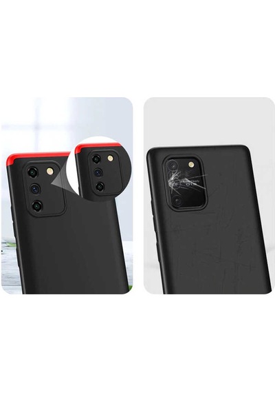 Samsung Uyumlu Galaxy A91 S10 Lite Kılıf Zore Ays Kapak Siyah-Mavi