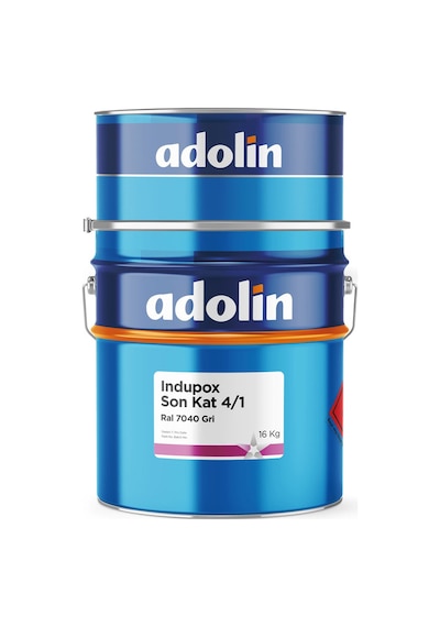 Adolin Epoksi Boya Gri Ral 7040 Sertleştirici Dahil Takım 2.5 KG