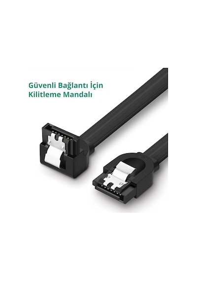 Cm Sata Data Kablo - 90 Derece - Metal Klip Diğer