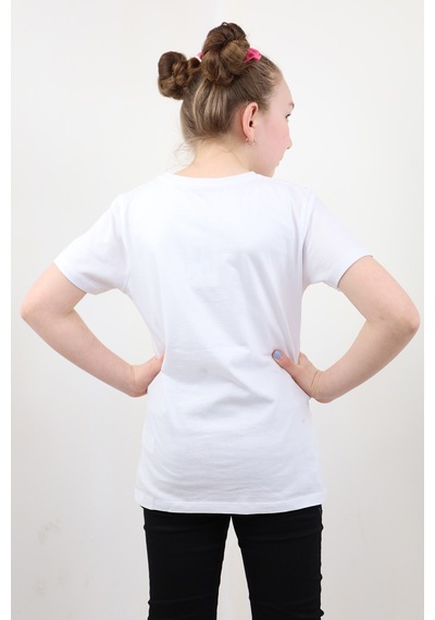 Toontoy Kids Toontoy Unisex Çocuk 23 Nisan Baskılı Tişört Beyaz