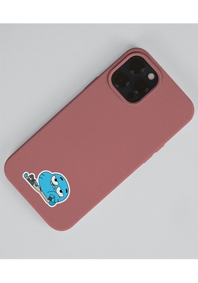 Gumball-darwin Watterson-çizgifilm Sticker Set 2li Parlak Kağıt- Çizgi Dizi Etiket Süsleme Mavi