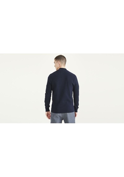 Dockers Minimalist Uzun Kol Erkek Sweatshirt - Günlük Tarz Mavi