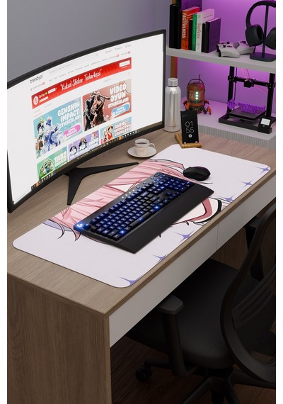 Dahlia Genshin Impact Anime Gacha V3 - 90x40 Xxl Gaming Mouse Pad Fare Altlığı