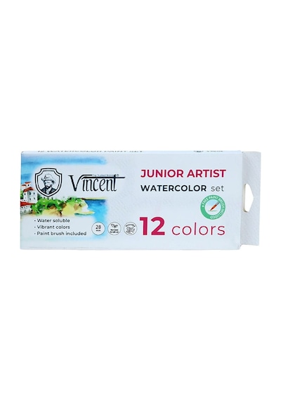 Vincent Junior Artist Sulu Boya 12 Renk 12 Renkli
