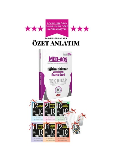 2026 Meb Ags Eğitim Bilimleri Pratik Anlaşılır Özet Konu Anlatımı Yeni Müfredat Tüm Dersler+6 Deneme