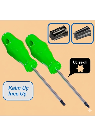 Torx T15 T20 Çamaşır Bulaşık Makinesi Fırın Kapağı Sökme 2 'li Tork Tornavida Seti 6 Köşeli Uç Tornavida