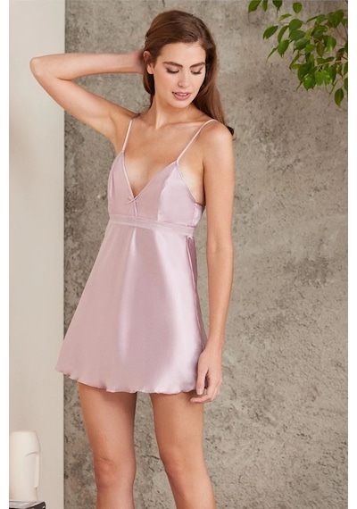 Pierre Cardin 7025 Kadın Rose 4'lü Saten Takım Gelin Set Rose