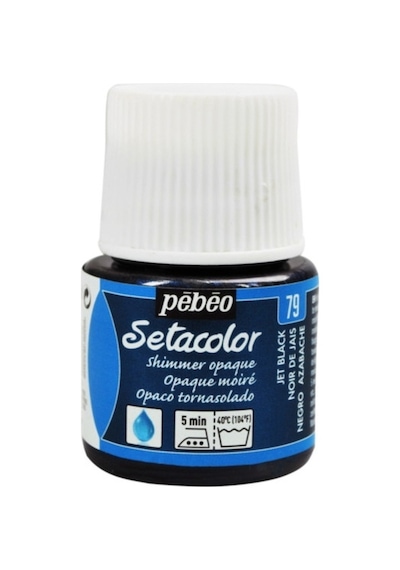 Pebeo Setacolor Opak Kumaş Boyası Metalik 79 Shimmer Jet Black