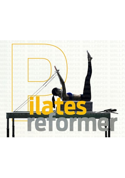 Pilates Reformer Beyaz Poster Poster Duvar Kağıdı Renkli
