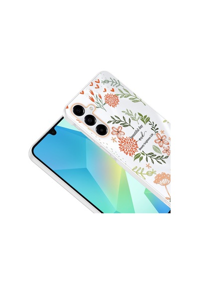Samsung Galaxy Uyumlu A14 Kılıf Kamera Korumalı Canlı Lüx Desenli Klip Sert Kapak Beautiful