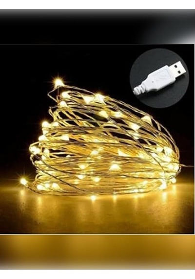 Tr Peri Led Işık 10 Metre Gün Işığı Usb Ile Çalışan Çok Amaçlı Dekoratif Aydınlatma Diğer