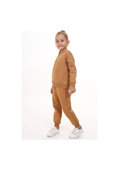 Toontoy Kids Toontoy Kız Çocuk Eşofman Takım Kahverengi