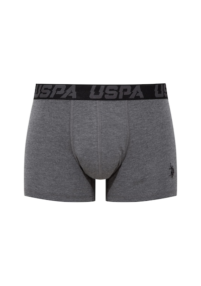 U.S. Polo Assn. - Erkek Siyah - Antrasit -Baskılı 3 Lü Boxer-Siyah - Antrasit -Baskılı