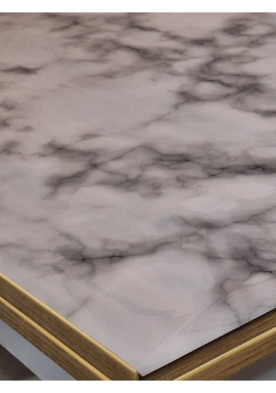 Kalın Pvc Masa Koruyucu 1.2 Mm Mika Örtü, 80 Cm En, Mermer Desen 32pvc-mrm11 Gri