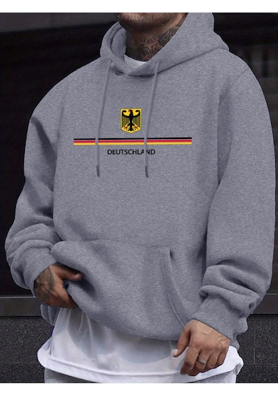 Startmore Startmoredeutschland Mektup Yaratıcı Baskı Unisex Spor Giysileri Sıcak Polar Kazak Sonbahar Spor Giysi Gri