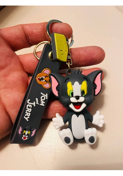 Tom Ve Jerry Sevimli Kedi Tom Silikon Anahtarlık Çanta & Araba Süsü