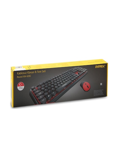 Everest Round KM-6282 Kablosuz Q Multimedia Klavye Mouse Set
