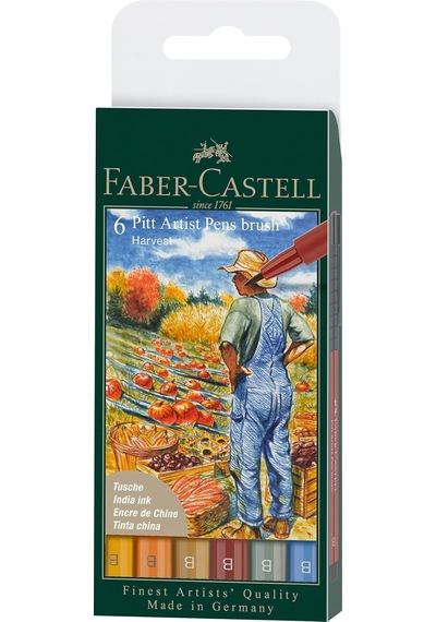 Faber-castell Pitt Artist Pen Çizim Kalemi Fırça Uçlu Sonbahar Se