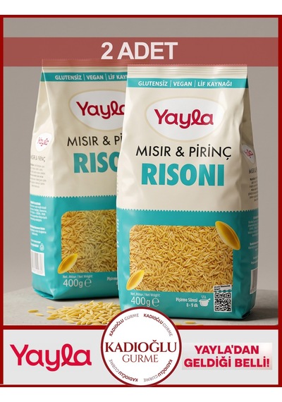 Yayla Glutensiz Mısır Pirinç Risoni 400 G X 2 Adet