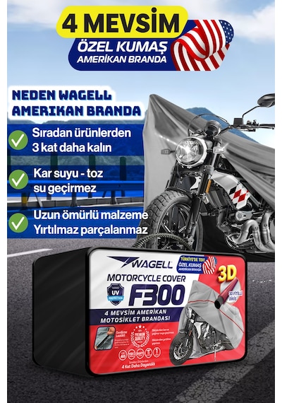 Ducati Diavel Strada Amerikan Fitilli Motosiklet Brandası Çadır Örtü - Miflonlu