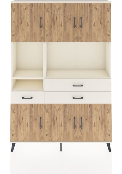 Arges Dolap 9 Raflı 3 Çekmeceli 6 Kapaklı 132x30x195 Aytaşı-ç... Aytaşı