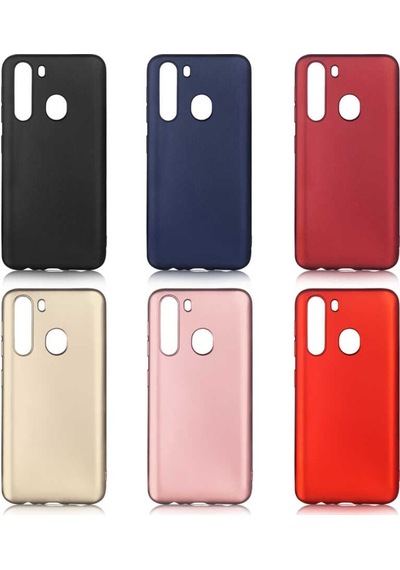 Samsung Galaxy Uyumlu A21 Kılıf Zore Premier Silikon Kapak-Siyah