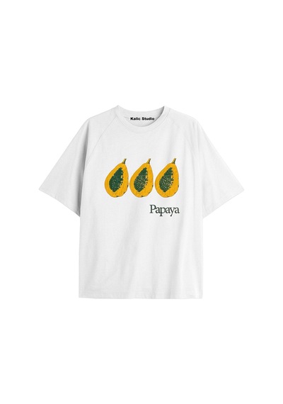 Kalic Studio Y2k Vintage Pickles Baskılı Beyaz T-shirt Kod 192 Beyaz-192