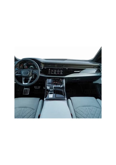 Yeni Audi Q8 Navigasyon Dijital Gösterge 9h Nano Ve Piano Black Uyumlu Tpu Koruyucu 8li Set
