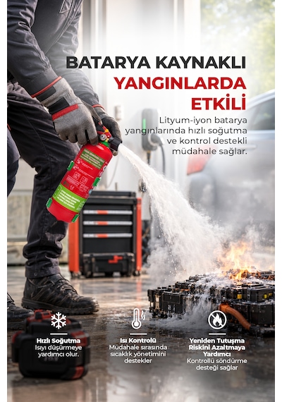 2 Kg Lityum İyon Batarya Yangın Söndürme Jeli F-500 Encapsulator