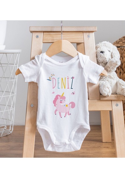 Bk Gift Bk Kids İsimli Bebek Body Zıbın - Model 4 0-3 Ay Çok Renkli