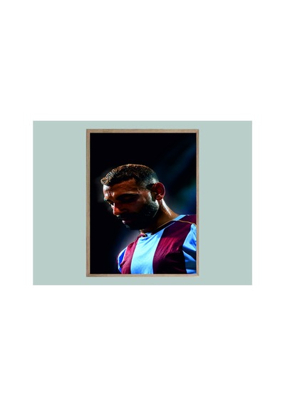 Bordo Mavi Poster Mohamed Salah Ahşap Çerçeveli Tablo Çok Renkli - 919933058 Çok Renkli