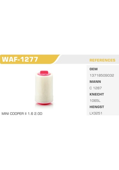 Winkel Waf-1277 Winkel Hava Filtresi Mercedes W203-W211 C14114 519279826