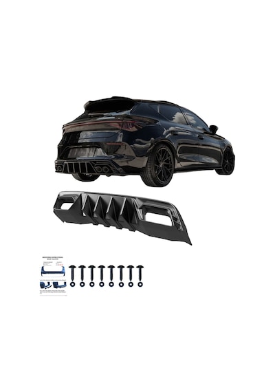 Cupra Leon 2020+ Arka Difüzör Piano Black Difüzör Eki