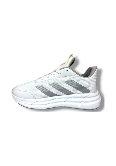 Adistar 018-26 Baskı Deri Anatomik Erkek Sneaker Beyaz Buz Beyaz