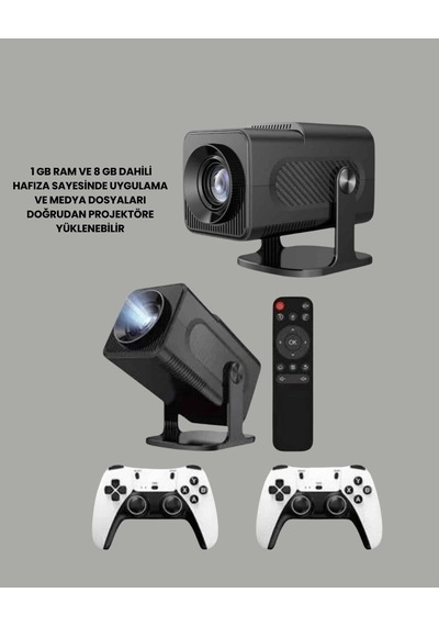 450 Ansı Lümen 4k Destekli Kompakt Ev Projektörü