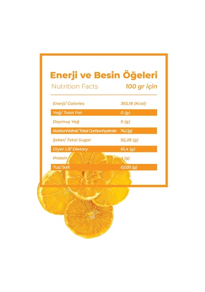 Anamour Natural Kabuksuz Portakal Kurusu 25 G