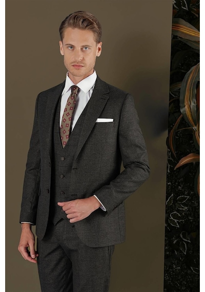 Efor Tk 880 Slim Fit Kahve Klasik Takım Elbise Kahverengi