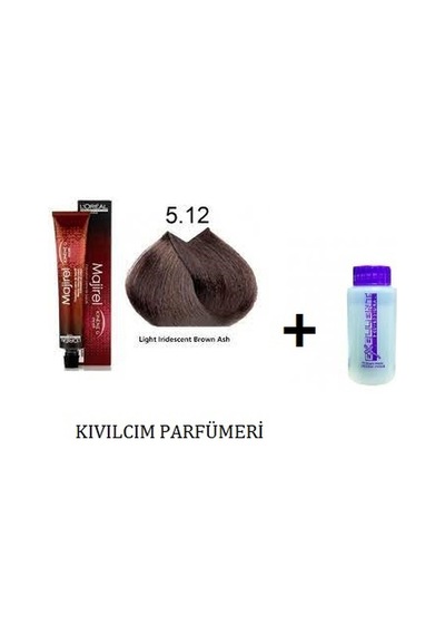 Loreal Majirel 5.12 Açık Kestane Küllü Irize Saç Boyası + Oksidan
