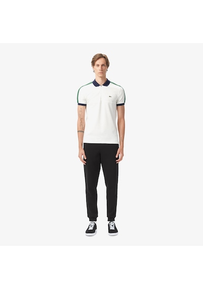 Lacoste Erkek Regular Fit Renk Bloklu Polo Beyaz