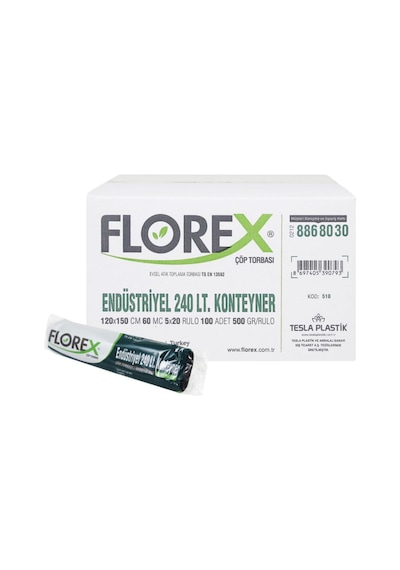 Florex Endüstriyel 240Lt Konteyner Siyah Çöp Poşedi Florex Endüstriyel 240Lt Konteyner Siyah Çöp Poşedi