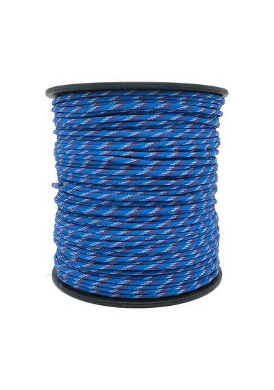 Mg Ropes Paracord İp 4 Mm Mavi Beyaz Desenli No:64 10 Metre Çok Renkli