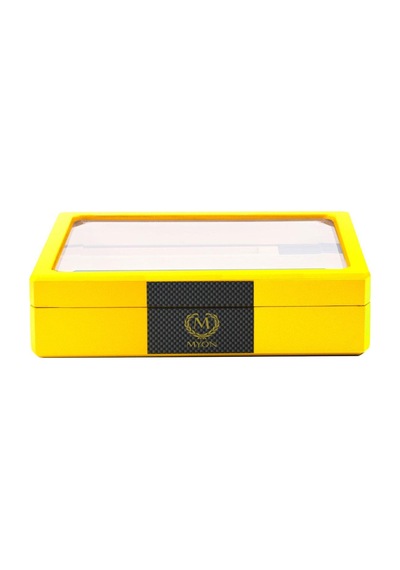Myon Camlı Mini Humidor Puro Kutusu Sarı 20's