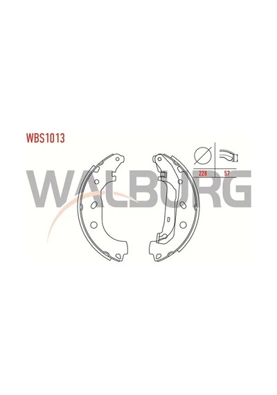 Walburg Fren Pabuc Balata Arka Ford Transıt Connect 1.8 Tdcı Levyelı 228x57 Mm 2002-2013/transıt Connect 1.8i 16v 2002-2013