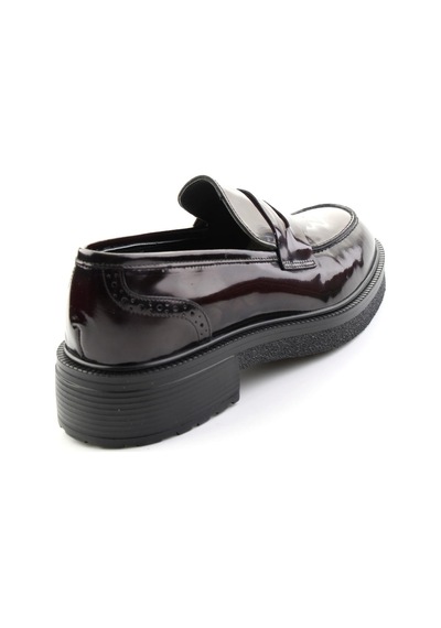 Bambi Bordo Açma Hakiki Deri Erkek Loafer Ayakkabı E01549116414