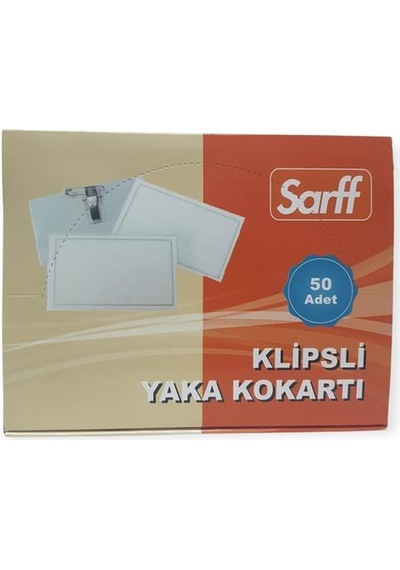 Sarff Kart Kabı- Pvc Kokart İğneli 50 Adet