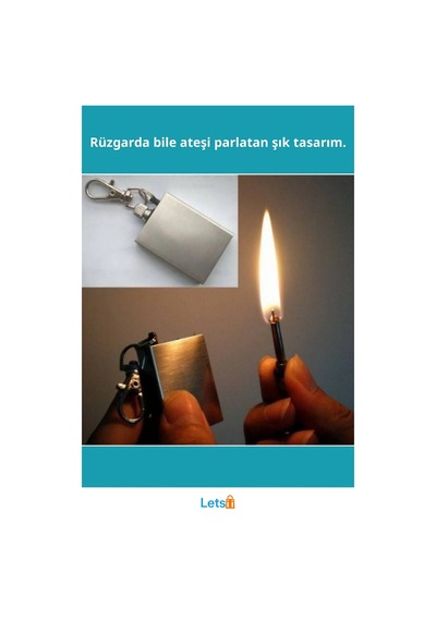 Metal Kibrit Anahtarlık Rüzgar Geçirmez Çakmak Tasarım Çok Renkli